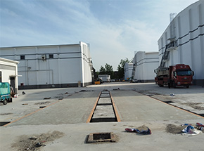 安徽蚌埠劉集鎮(zhèn)夏集糧站120噸2臺(tái)地磅